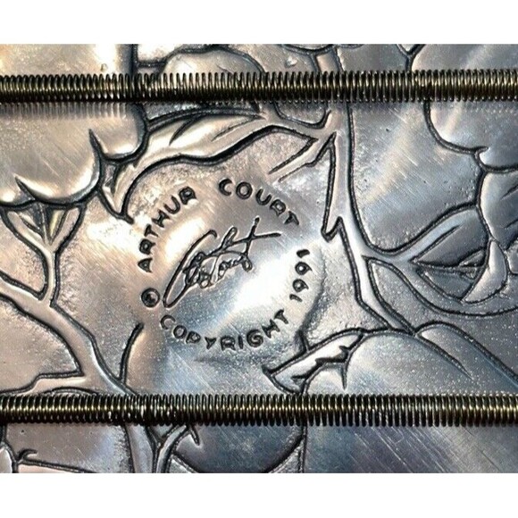 Arthur Court Tray‎ Platter Plate Aluminum Apple 1991 Metal Serving Party 12” - Picture 7 of 7